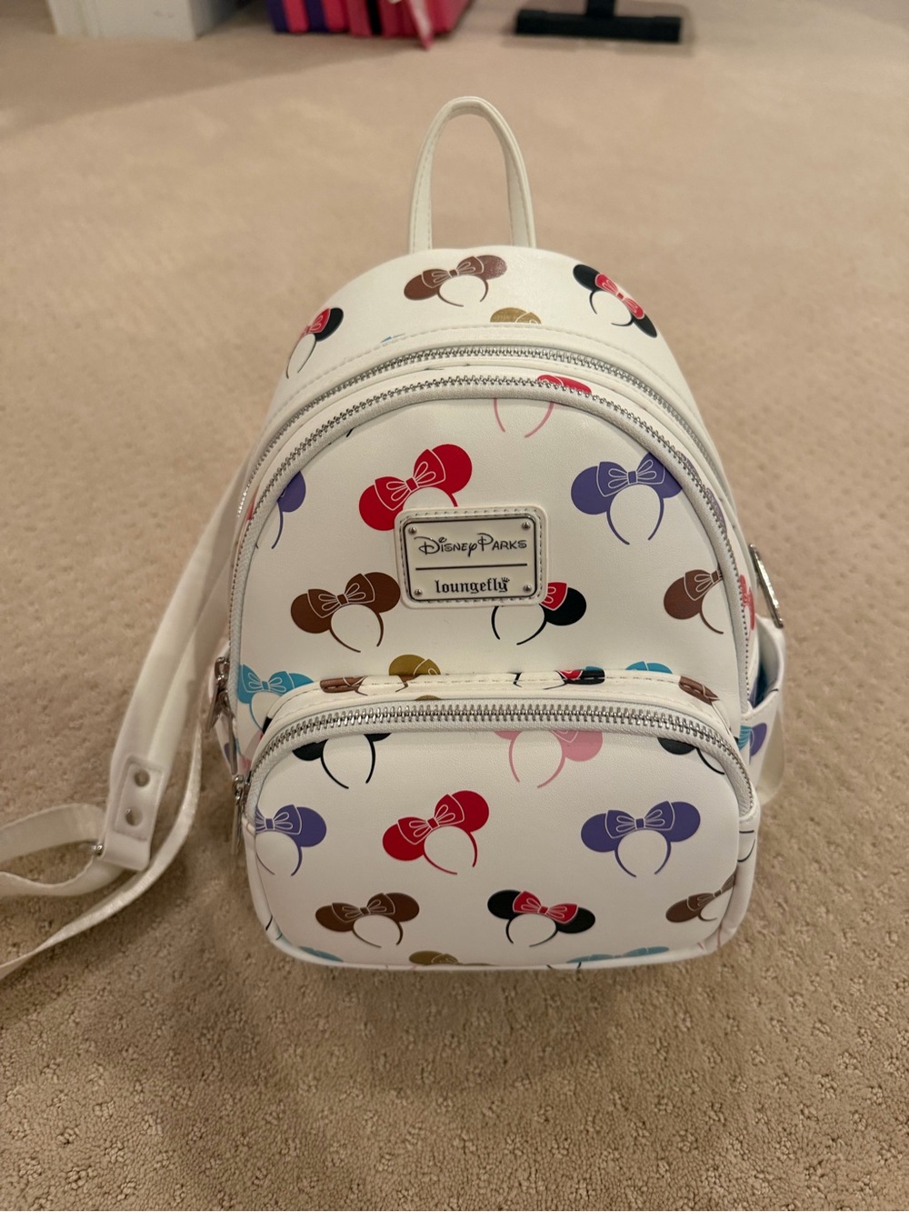 Disney Parks White Minnie Ears Loungefly Kids Mini Backpack